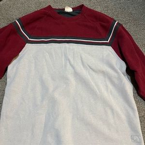 Oversized red and off white sweater.